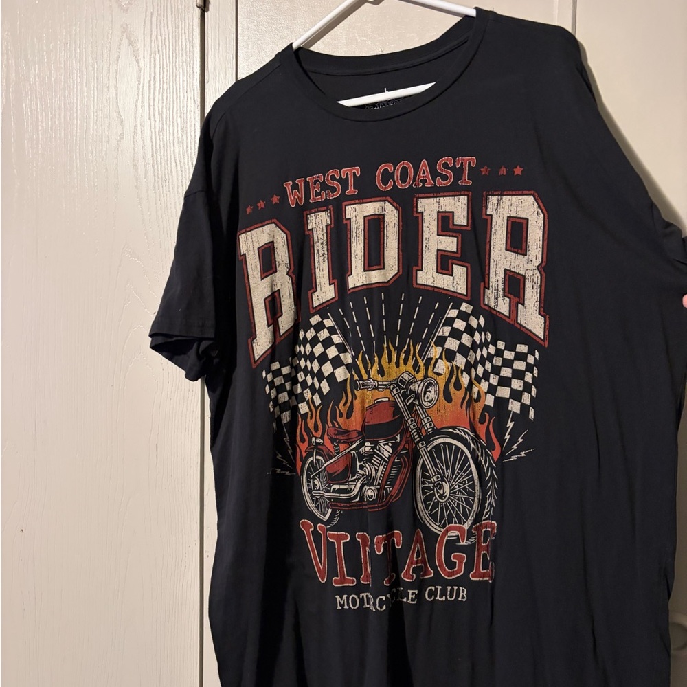 West Coast Rider Vintage Motorcycle Club T-Shirt - Black